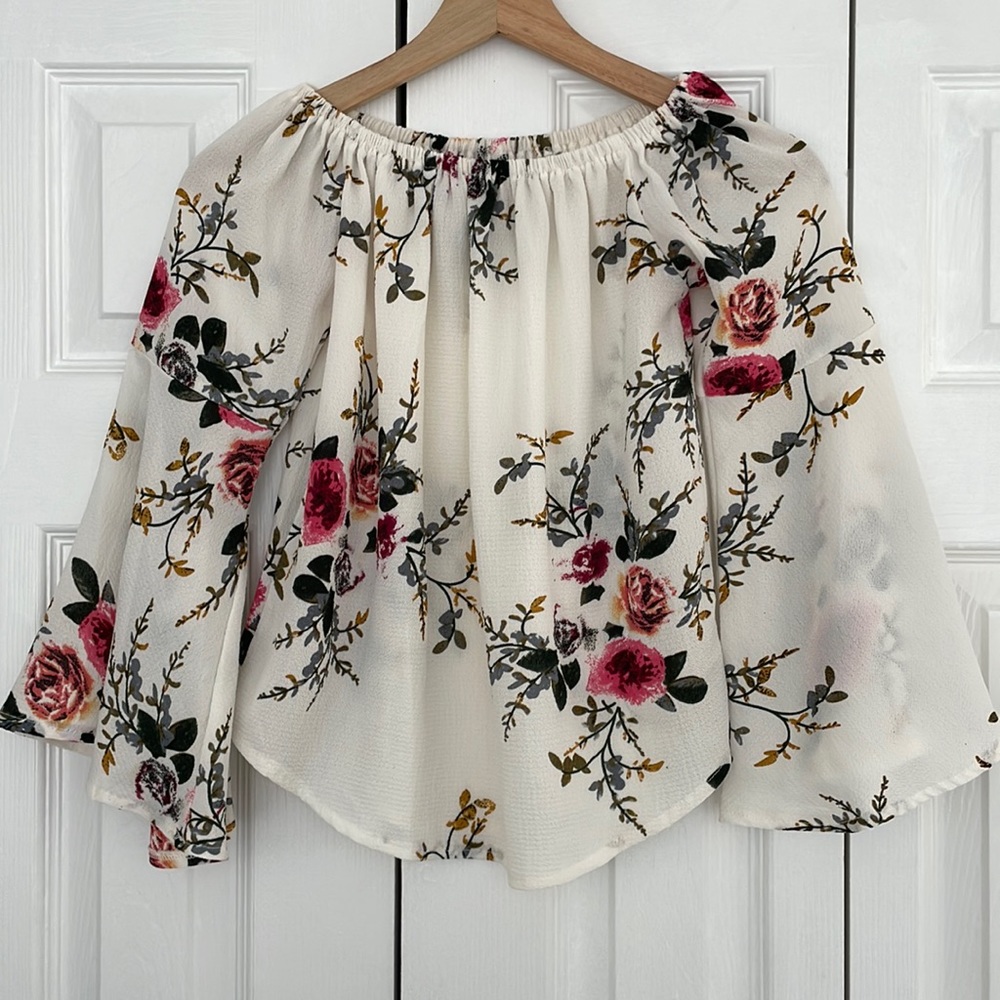 Off the shoulder floral top
